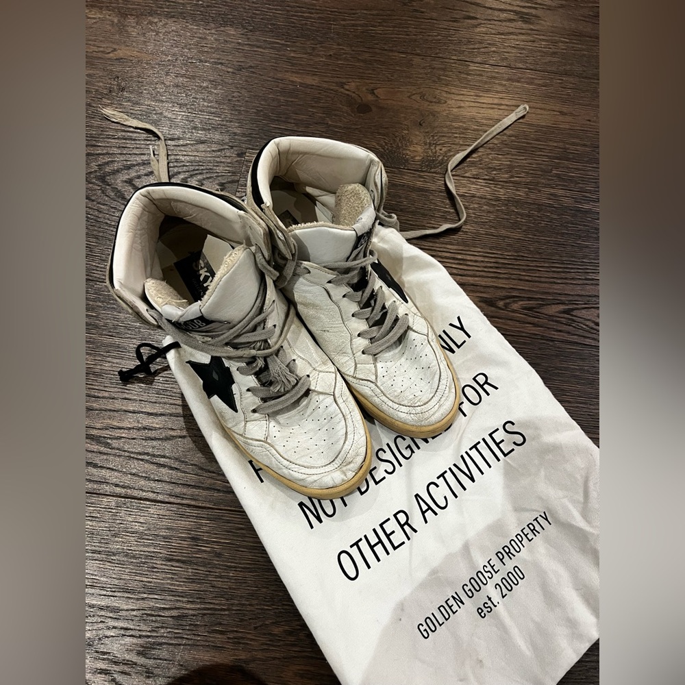 Golden Goose White and Gray High-Tops